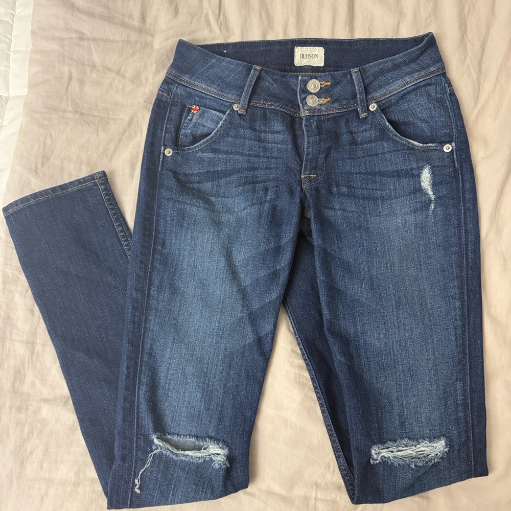 Hudson Jeans low rise Distressed Skinny Jeans